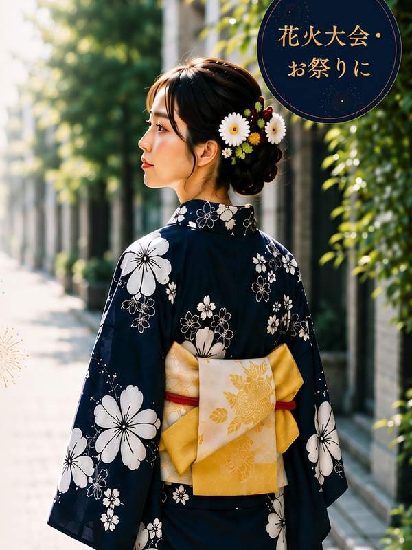 神宮外苑花火大会と浴衣姿